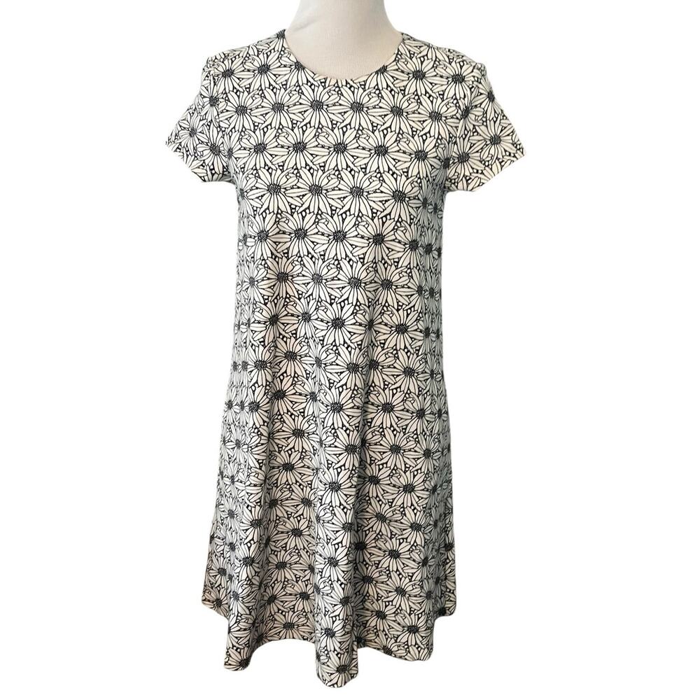 J McLaughlin Daisy Print Swing Dress •S• Short Sleeve